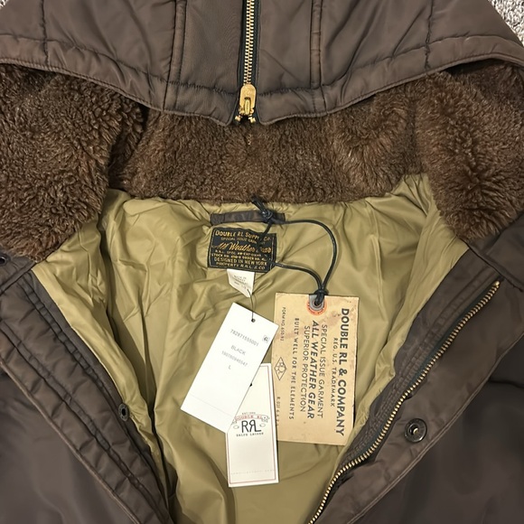 Double RL Coated Twill Parka Vintage Black - Picture 5 of 7